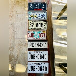 5 Vintage & 2 New License Plates